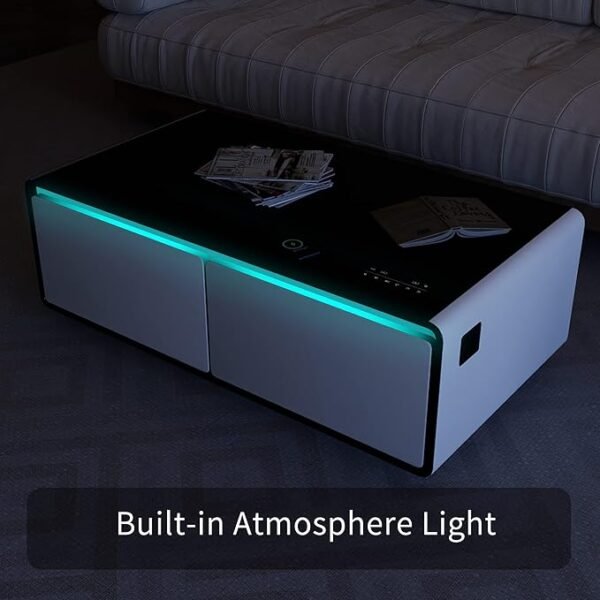 Modern Smart Coffee Table with Built-in Fridge