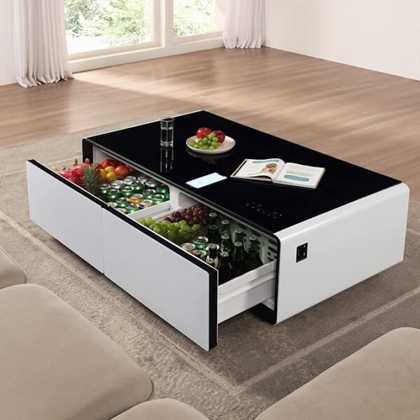 Modern Smart Coffee Table with Built-in Fridge