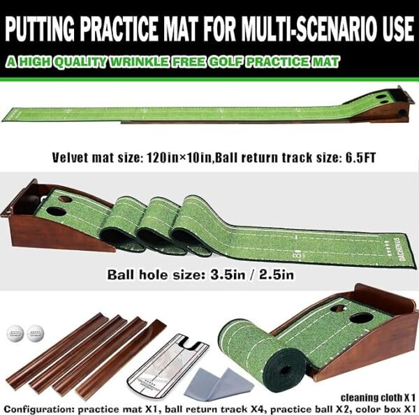 Putting Green Indoor/Outdoor Golf Mat - Image 3